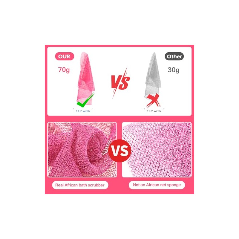 Zocy Esponja Red Africana Auténtico Exfoliante Corporal Baño Ducha Múltiples