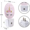 EKOBLA Unicorn Pink Night Light Gold Golden Polk Dots Stars