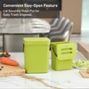 EKO Puro Wall-Mounted Trash Can with Lid, 1.32 Gal /