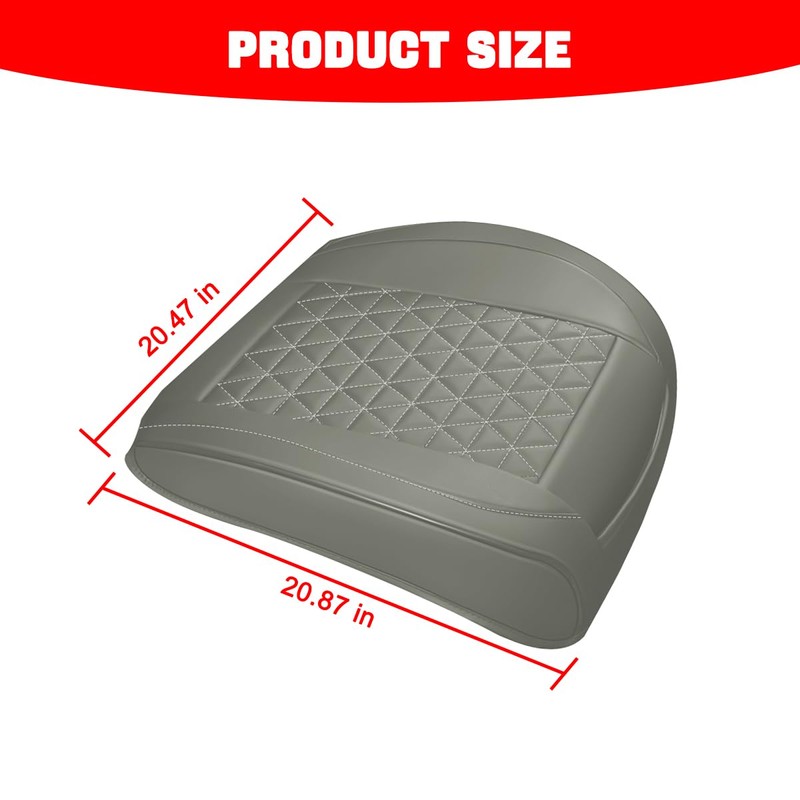 KHGUZ 2PCS Leather Car Seat Cover, Vehicle Front Bottom Seat