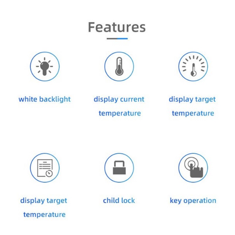 Digital Thermostat 4500W High Power Electric Floor Heating Temperature Control
