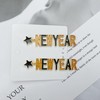 Happy New Year Earring for Women Glitter Bling Rhinestone Star