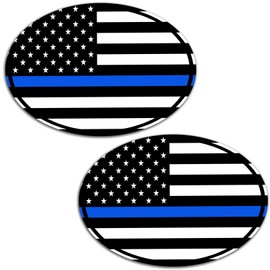 Biomar Labs® 2 x Vinyl Stickers Decals USA National American Thin Blue Line Flag Car Motorcycle Helmet B 228