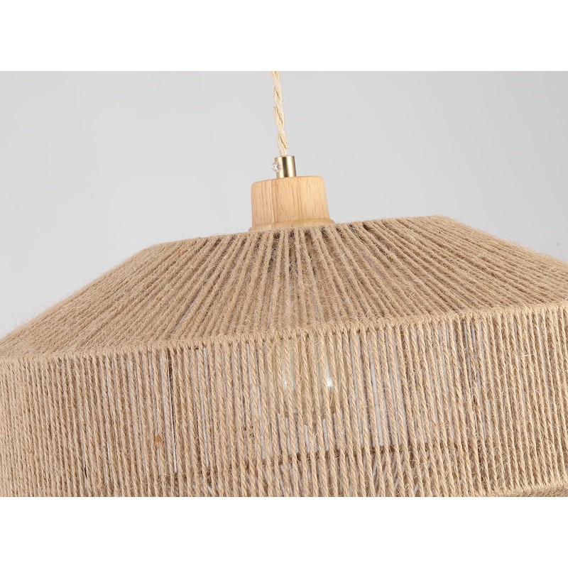 Coastal Large Woven Plug in Pendant Light with 14ft Handmade