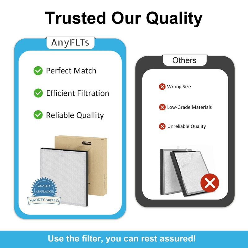 4 Pack MR5866 True High-Efficiency Replacement Filter, Compatible with MORENTO