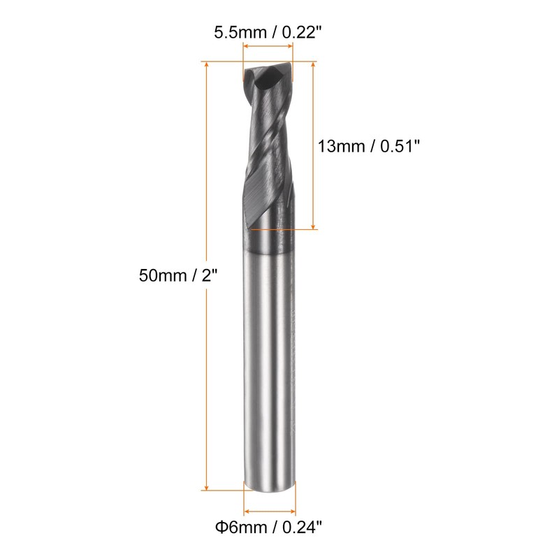 QUARKZMAN Square End Milling 5.5 mm x 13 mm Cutting