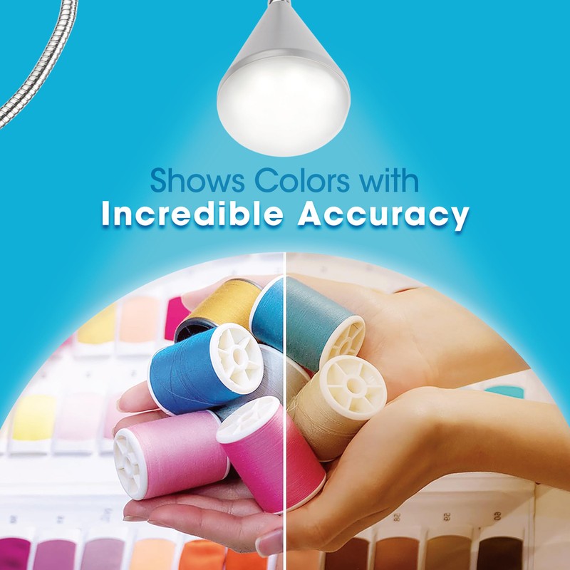 OttLite LED Cone Desk Lamp, Silver