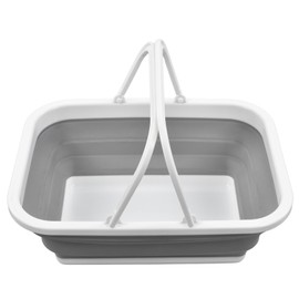 Foldable Picnic Basket Large Capacity Multifunctional Sturdy Handle Toy Storage Basket for Home Hiking Camping