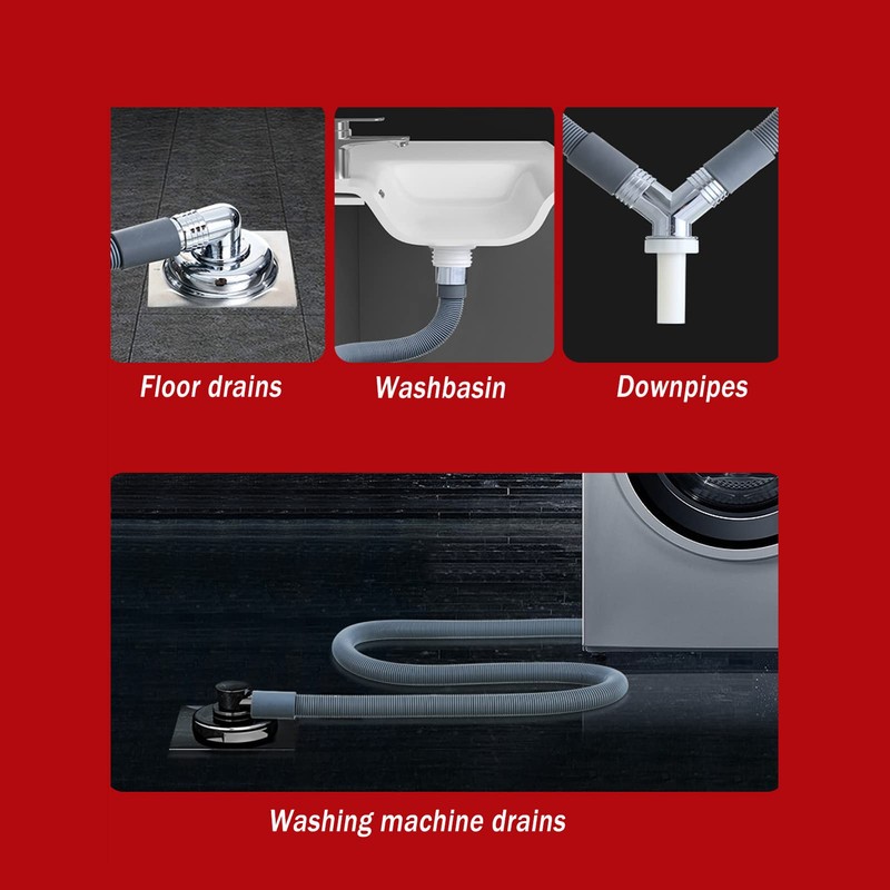 2m Universal Drain Hose Extension Pipe Kit, Replacement Drain Hose