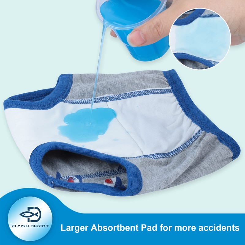 FLYISH DIRECT Potty Training Pants Cotton, Reusable and Absorbent, 2