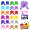 Fumile 24 Pcs Large Pull Bows for Gift Wrapping,12 Colors