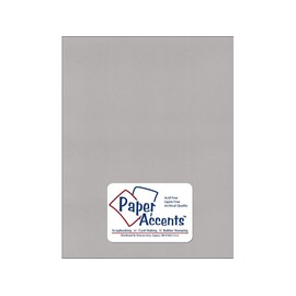 PA Paper Accents Recycled Cardstock 8.5" x 11" Glacier Grey, 65lb colored cardstock paper for card making, scrapbooking, printing, quilling and crafts, 25 piece pack
