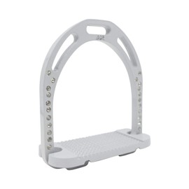 AK Aluminum Light Weight Horse Riding Equestrian Stirrups with Rhinestones (4.75 INCHES, Titanium (Light Grey))