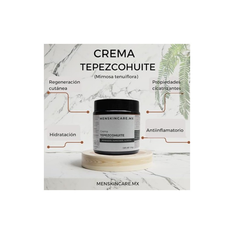 100g Crema Tepezcohuite Fórmula Natural Regeneración Cutánea Cicatrices Nutre Hidrata