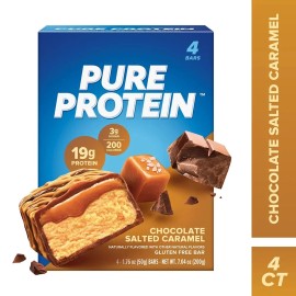 Pure Protein Bars, Chocolate Salted Caramel, 20g Protein, Gluten Free, 1.76 oz