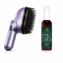 Apigreen Kit Terapia Capilar - Cepillo de Luz Infrarroja con Masaje Vibratorio y Tónico Anticaída 60ml - Estimulador de Crecimiento y Fortalecimiento desde la Raíz - Tecnología LED para Cuero Cabelludo