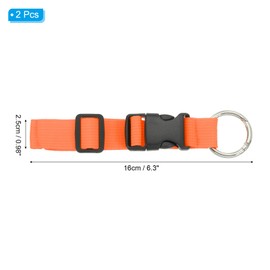 PATIKIL Luggage Connector Straps 1x6.3", 2Pcs Jacket Grip Travel Belt Add a Bag Luggage Strap with O-Ring Buckle for Baggage Suitcase Backpack, Orange