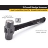 Titan 63000 3lb Sledge Hammer, Forged Steel Head, Overstrike Protection,