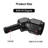 EVIL ENERGY 8AN Female to 3/8" Barb Hose Fitting 45