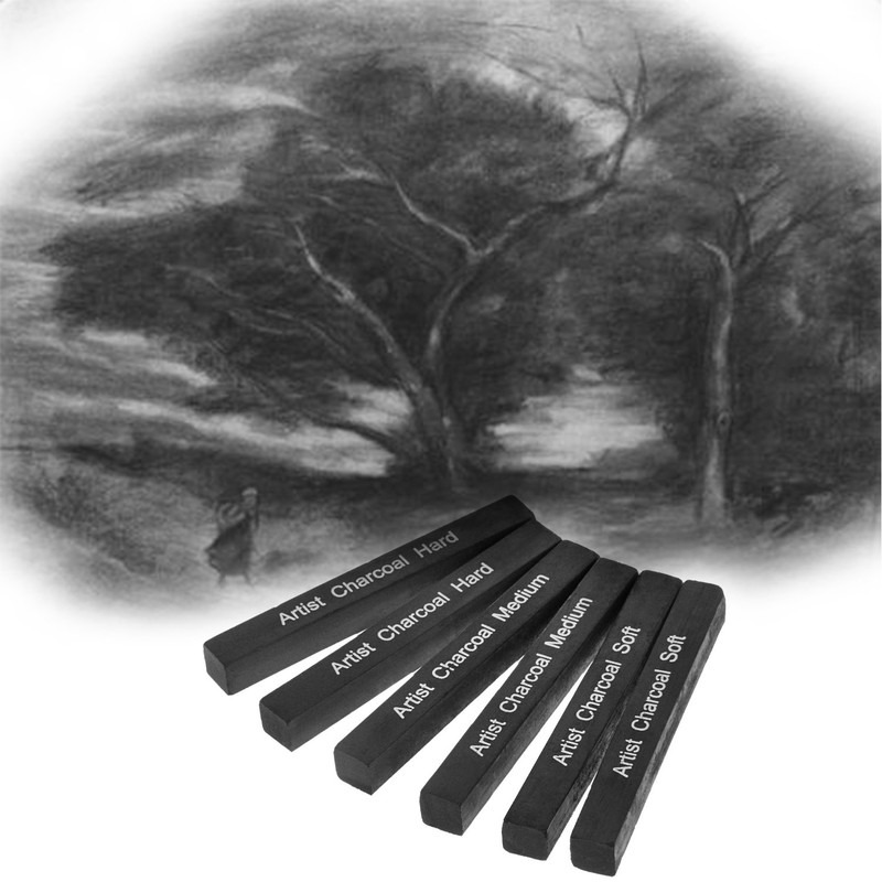 Compressed Charcoal Sticks Sketching Shading Charcoal Blocks Drawing Art Set