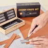Headley Tools Precision Craft Hobby Knife Set (38pcs) with Wooden