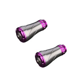 VISPREA YU129 Alloy Knob Power Reel Handle Knob Shimano Daiwa Daiwa Compatible with Bait Reels Fishing Reel Handle Ball Replacement Screws Included (Purple x Silver P)