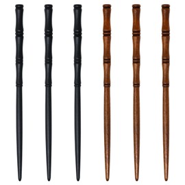 Honbay 6PCS Retro Wooden Hair Sticks Bamboo Shape Hair Chopsticks Handmade Wood Hairpin Decorative Hair Holder for Women Hair Accessories (2 Color)