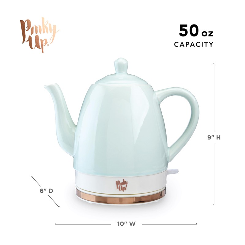 Pinky Up Noelle 1.5 L Ceramic Gooseneck Spout Electric Tea