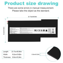 TREE.NB BTY-M6K Laptop Battery Compatible with MSI GS63VR GS73VR 7RG Stealth Pro GF63 Thin 8RB 8RC 8RD 9SC GF75 Thin 10SDR 9SEXR 9SD GS73 8RF MS-16K3(11.4V-52.4Wh)