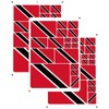 vmcoatdu Trinidad and Tobago Flag Laser Printing Sticker 3 Pcs
