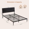 tooluck Modern Queen Bed Frame with Headboard All Metal Slats