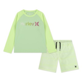 Hurley Boys' Swim Suit 2-Piece Outfit Set, Digi Lemon