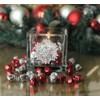 THE QUEENS' JEWELS Snowflake Jeweled 4x4 Candle Holder Vase -