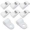 Seimneire R-Type Cable Clamp, 1/4 Inch P-Style White Nylon Wire
