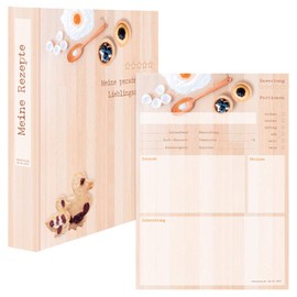 PRICARO Baking Recipe Folder with Recipe Pad A4