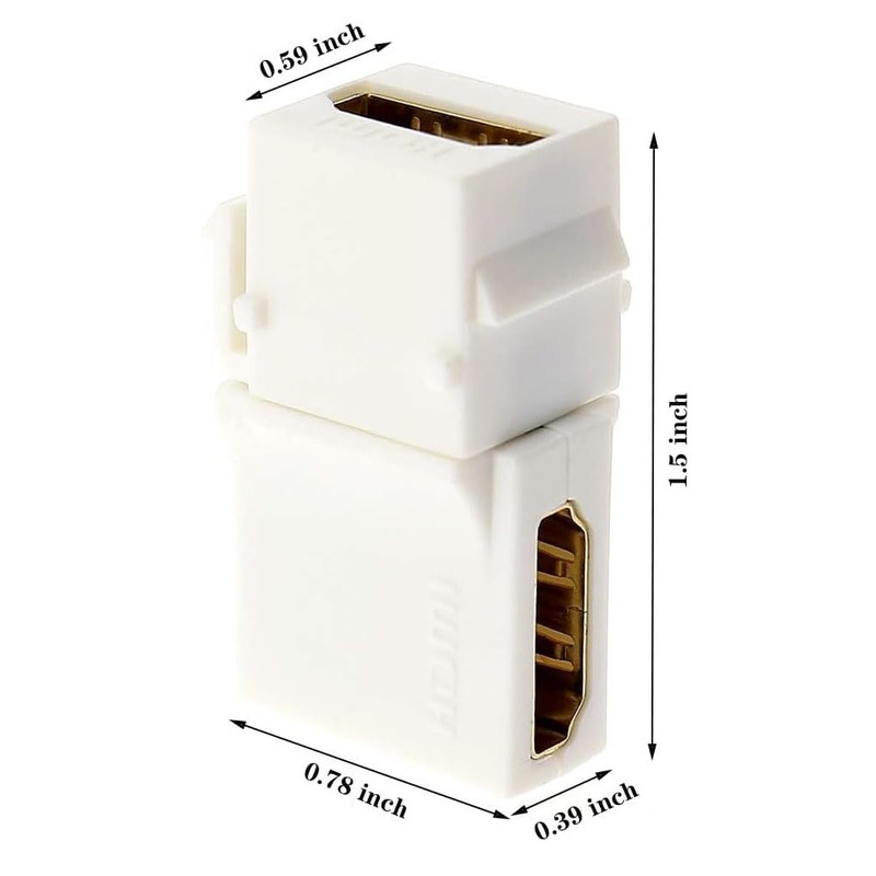 MTUERANC HDMI Keystone Jack, (2-Pack) Gold-Plated 90 Degree Angle HDMI