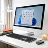 Rechargeable Wireless Bluetooth Keyboard and Mouse Combo, Full Size Silent