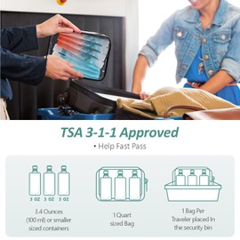 PACKISM Travel Pouches for Toiletries - 11 Pack Leak Proof 3oz TSA Approved Travel Size Containers, Stand Up, Slim & Lightweight Design, Take up Less Space, Pack More Liquids