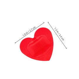 Gatuida 40pcs Heart Shaped Bandages Skin Closure Strips Heart Shaped Patches Outdoor Portable Bandage Tape Bandage Patch Bandage Spot Bandage Wrap for Injury Red Waterproof