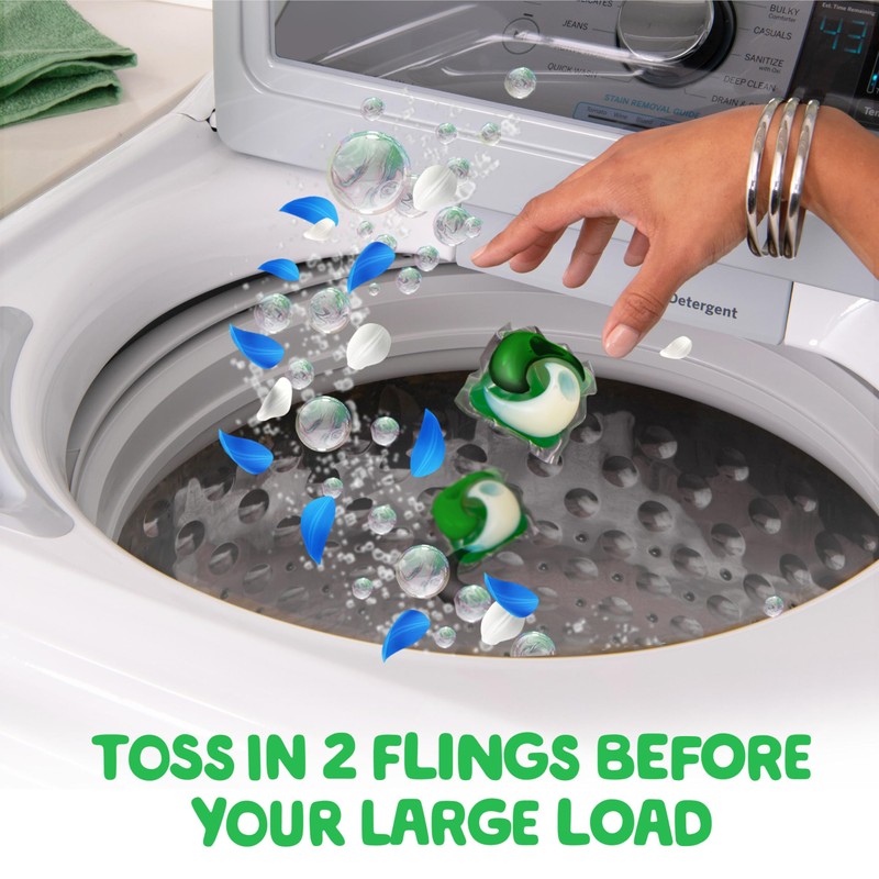 Gain Flings Ultra Oxi Laundry Detergent Pacs, 76 Count, Waterfall