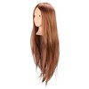 Long Hair Mannequin Head Light Brown Hairdresser Practice Training Head