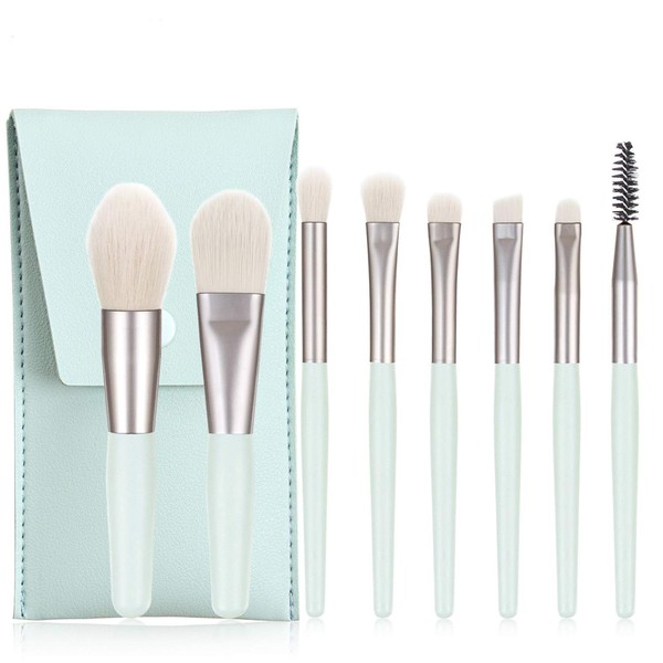 Juego de brochas de maquillaje con bolsa, kit de 8