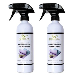 EuroSpa Aromatics Lavender Infused Pure Eucalyptus Oil Yoga Mat Cleaner & Deodorizer - Premium Aromatherapeutic & Relaxing Essential Oil Spray - 16oz, 2 Pack
