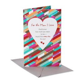 American Greetings Religious Valentine's Day Card for Him (I Thank Him Everyday)