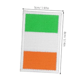LALAFINA Durable Nylon Irish Flag Patch Sew-on or Iron-on Ideal for Clothing Backpacks Hat Decorations