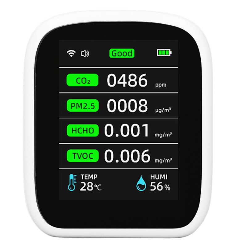 Air Quality Monitor Portable WiFi Accurate PM2.5 CO2 TVOC HCHO