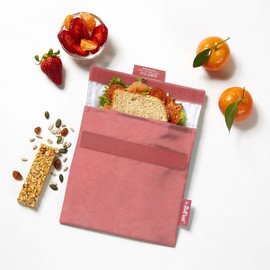 Roll'eat - Snack'n'Go Nature | Wiederverwendbarer und Ökologischer Sandwichhalter ohne BPA, Rot