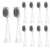Replacement Toothbrush Heads with Covers for Burst (10 Count, White)