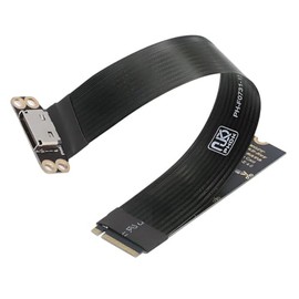 chenyang Oculink SFF-8612 a PCI-E 4.0 NVME M.2 M-Key Host Ribbon Flex Adaptador de cable de extensión compatible 2230/2242/2260/2280 para tarjeta gráfica externa y SSD