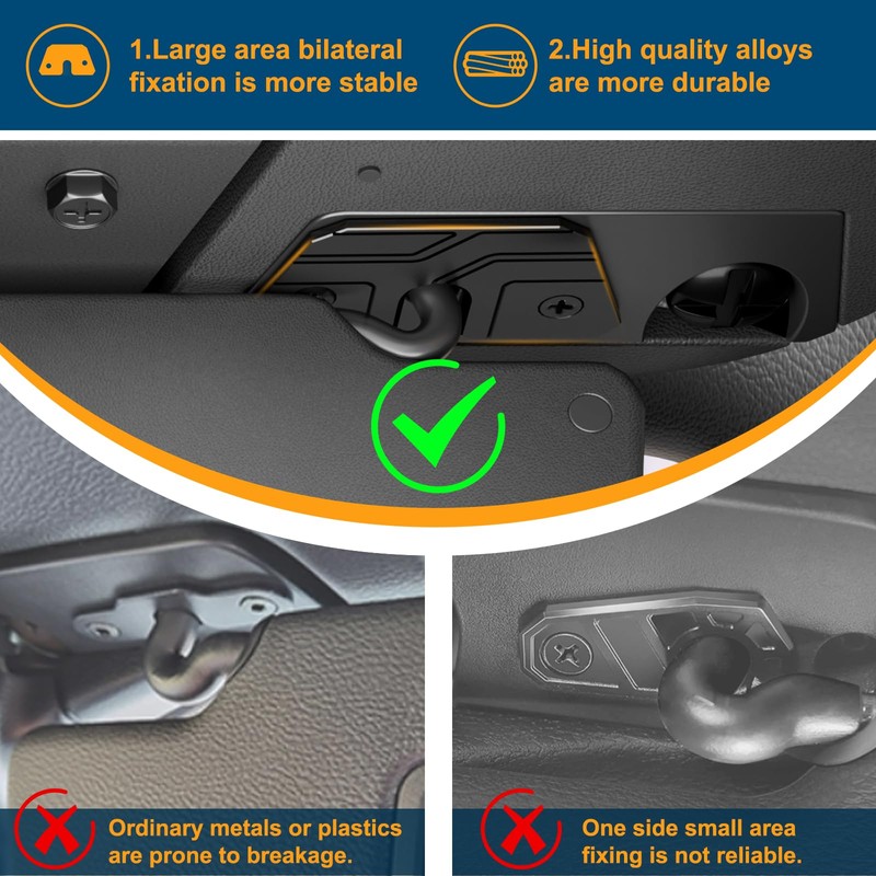 Sun Visor Repair Kit Compatible with Jeep WranglerJK 2018,JL 2018-2023,